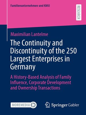 cover image of The Continuity and Discontinuity of the 250 Largest Enterprises in Germany